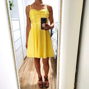 NWT - Dynamite Yellow Fit and Flare Dress - Small